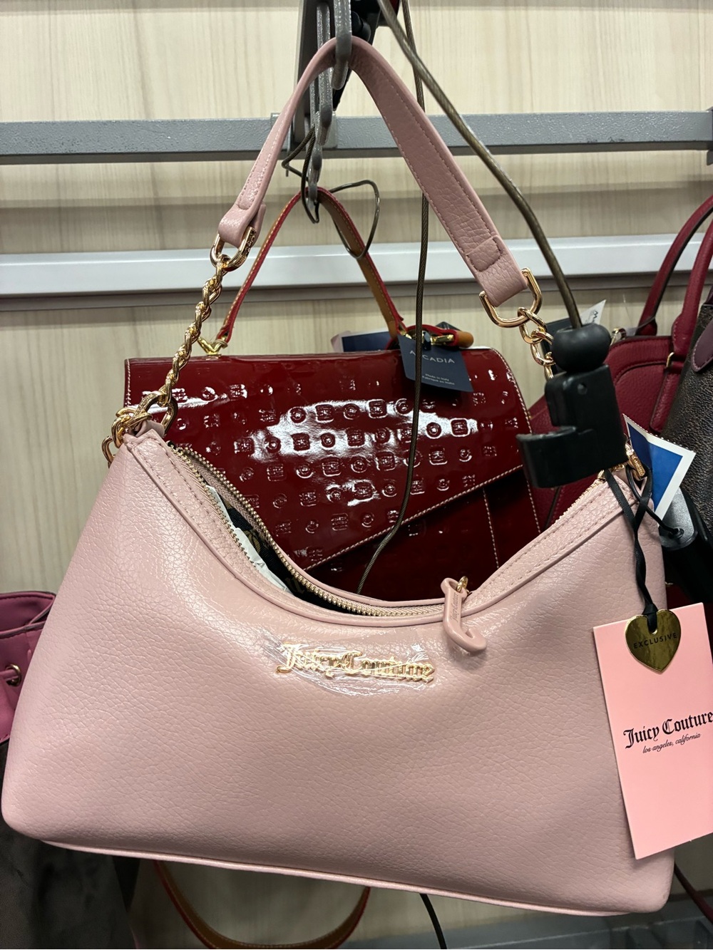Juicy Couture Blush Pink Shoulder Hobo Bag